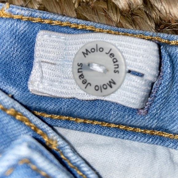 MOLO Angelina Denim Shorts-Rainbow Stripe - Picture 5 of 7